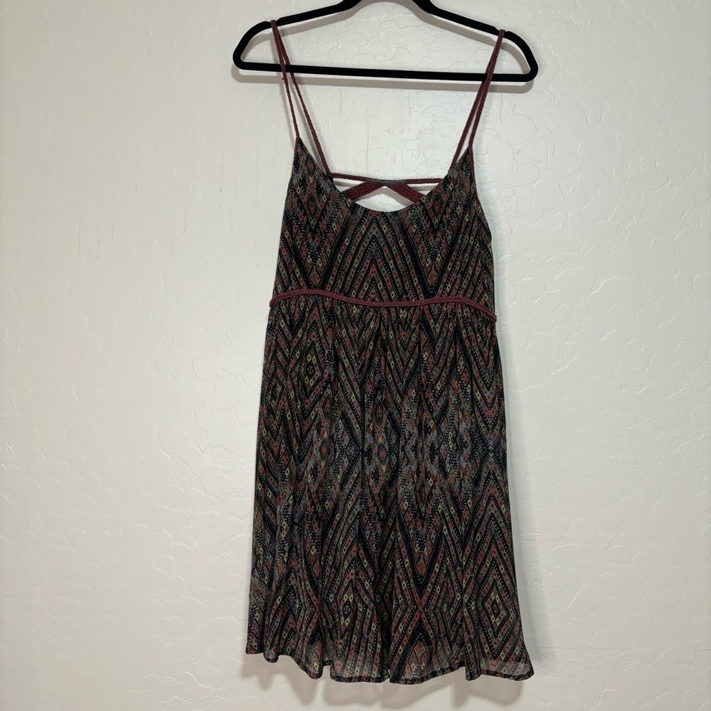 Free People Periscopes In The Sky Diamond Print Multicolor Babydoll Mini Dress S - Picture 3 of 12